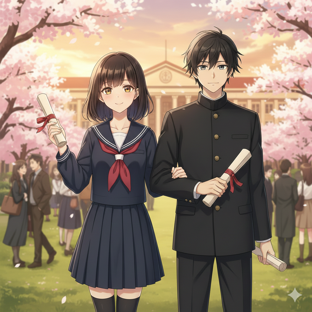 Old School Building at Dusk